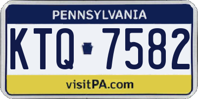 PA license plate KTQ7582