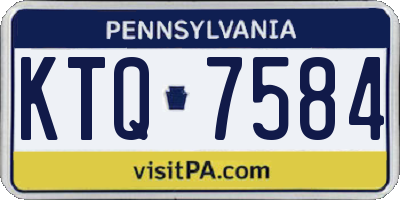 PA license plate KTQ7584