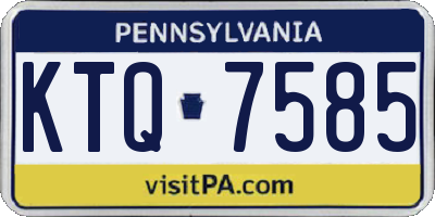 PA license plate KTQ7585
