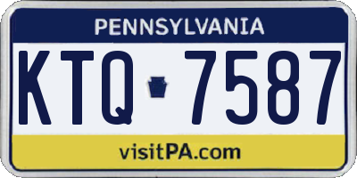 PA license plate KTQ7587