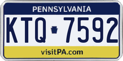 PA license plate KTQ7592