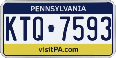 PA license plate KTQ7593