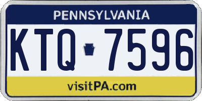 PA license plate KTQ7596