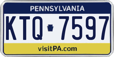 PA license plate KTQ7597