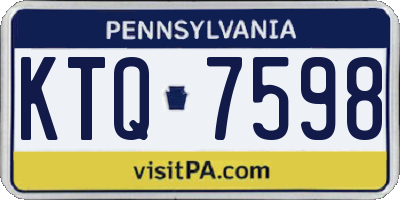 PA license plate KTQ7598