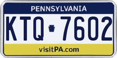 PA license plate KTQ7602