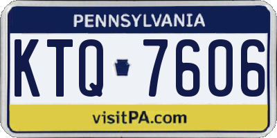 PA license plate KTQ7606