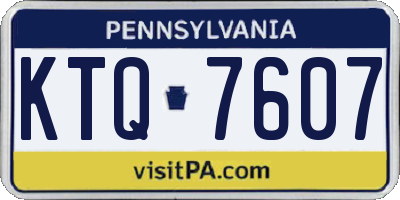 PA license plate KTQ7607