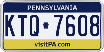 PA license plate KTQ7608