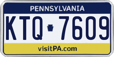 PA license plate KTQ7609