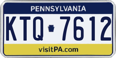 PA license plate KTQ7612