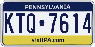 PA license plate KTQ7614