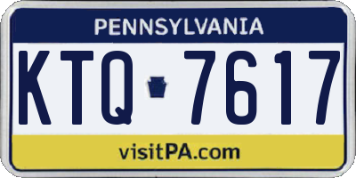 PA license plate KTQ7617