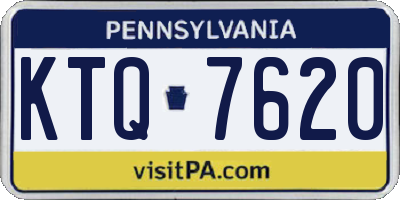 PA license plate KTQ7620