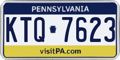 PA license plate KTQ7623