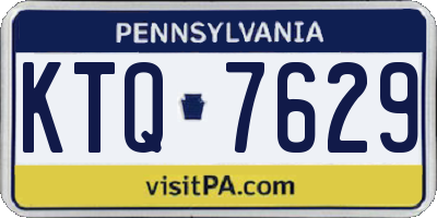 PA license plate KTQ7629