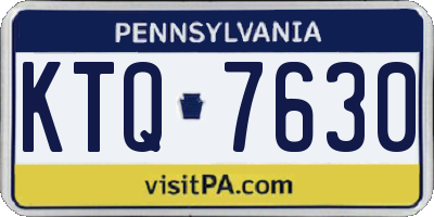 PA license plate KTQ7630