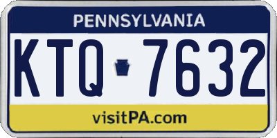 PA license plate KTQ7632