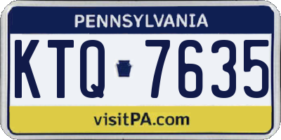 PA license plate KTQ7635