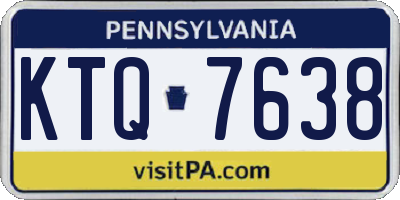 PA license plate KTQ7638