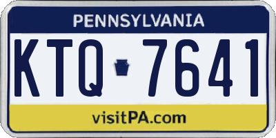 PA license plate KTQ7641