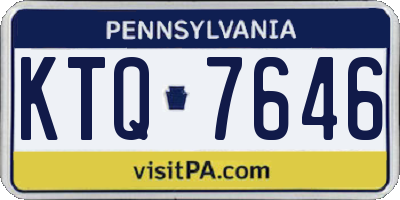 PA license plate KTQ7646
