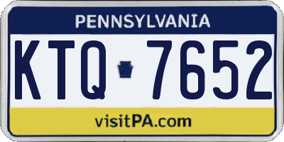 PA license plate KTQ7652