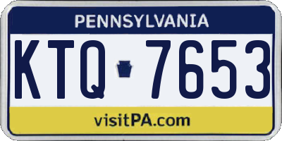 PA license plate KTQ7653