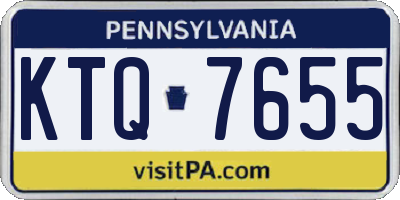 PA license plate KTQ7655