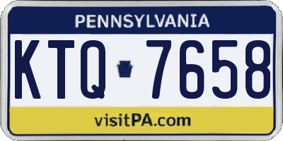 PA license plate KTQ7658
