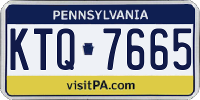 PA license plate KTQ7665