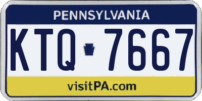 PA license plate KTQ7667
