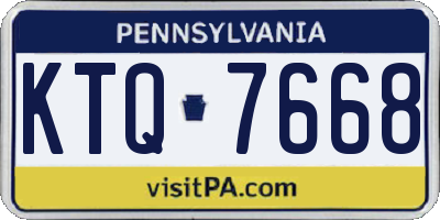 PA license plate KTQ7668