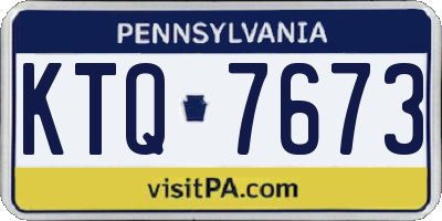PA license plate KTQ7673