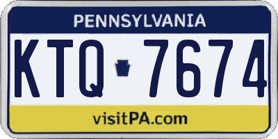 PA license plate KTQ7674