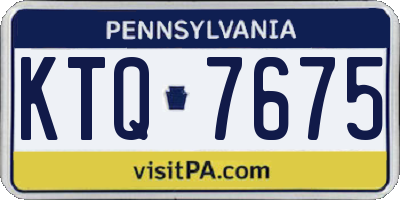 PA license plate KTQ7675