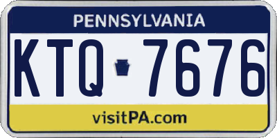 PA license plate KTQ7676