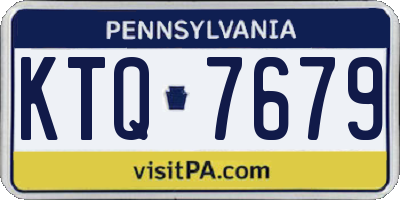 PA license plate KTQ7679