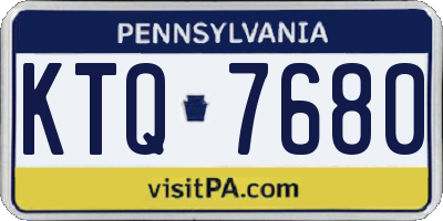 PA license plate KTQ7680