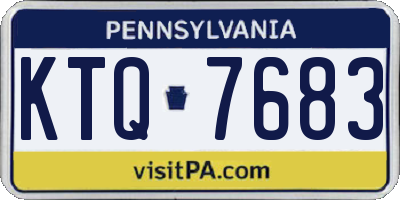 PA license plate KTQ7683