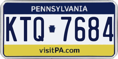 PA license plate KTQ7684