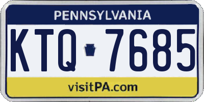 PA license plate KTQ7685