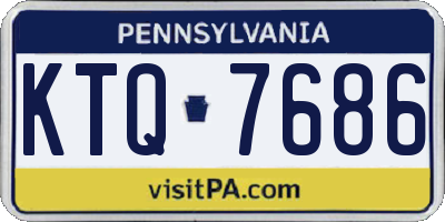 PA license plate KTQ7686