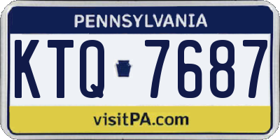 PA license plate KTQ7687