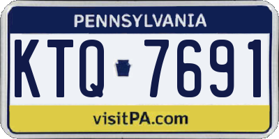 PA license plate KTQ7691