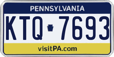 PA license plate KTQ7693