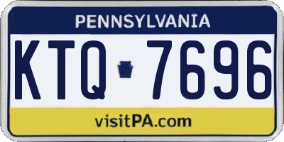 PA license plate KTQ7696