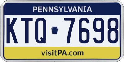 PA license plate KTQ7698