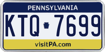 PA license plate KTQ7699