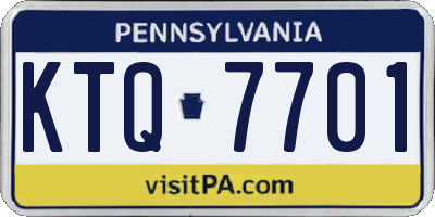 PA license plate KTQ7701